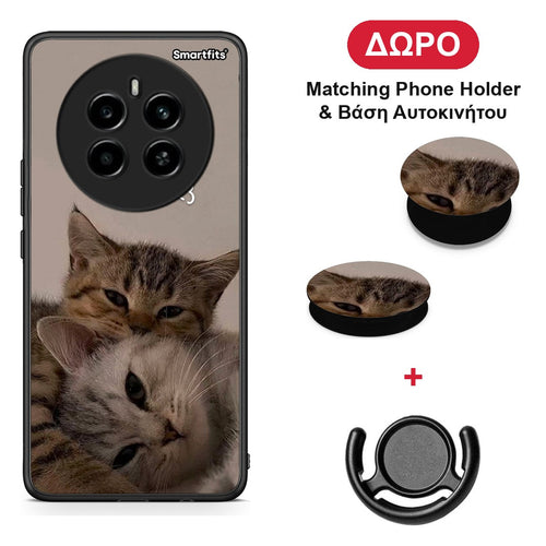 Cats In Love - Realme 12 4G / 12+ / 13 4G θήκη + Δώρο Phone Holder & Βάση Αυτοκινήτου