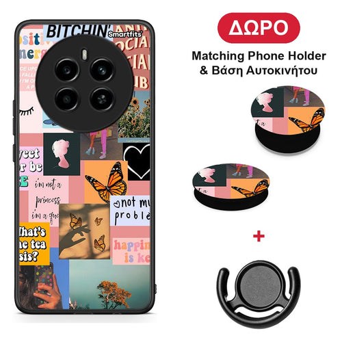 Collage Bitchin - Realme 12 4G / 12+ / 13 4G θήκη + Δώρο Phone Holder & Βάση Αυτοκινήτου