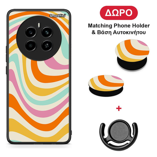 Colourful Waves - Realme 12 4G / 12+ / 13 4G θήκη + Δώρο Phone Holder & Βάση Αυτοκινήτου