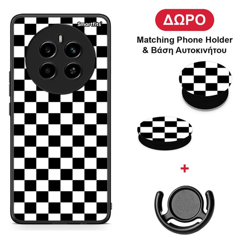 Geometric Squares - Realme 12 4G / 12+ / 13 4G θήκη + Δώρο Phone Holder & Βάση Αυτοκινήτου