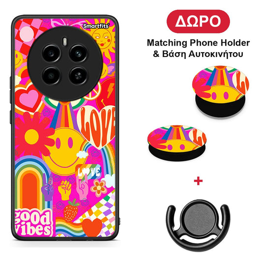 Hippie Love - Realme 12 4G / 12+ / 13 4G θήκη + Δώρο Phone Holder & Βάση Αυτοκινήτου