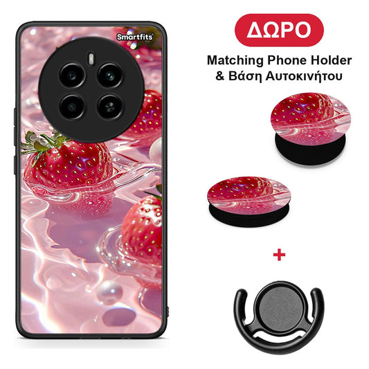 Juicy Strawberries - Realme 12 4G / 12+ / 13 4G θήκη + Δώρο Phone Holder & Βάση Αυτοκινήτου