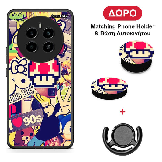 Love The 90s - Realme 12 4G / 12+ / 13 4G θήκη + Δώρο Phone Holder & Βάση Αυτοκινήτου