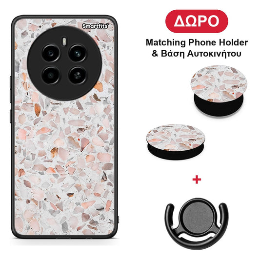 Marble Terrazzo - Realme 12 4G / 12+ / 13 4G θήκη + Δώρο Phone Holder & Βάση Αυτοκινήτου