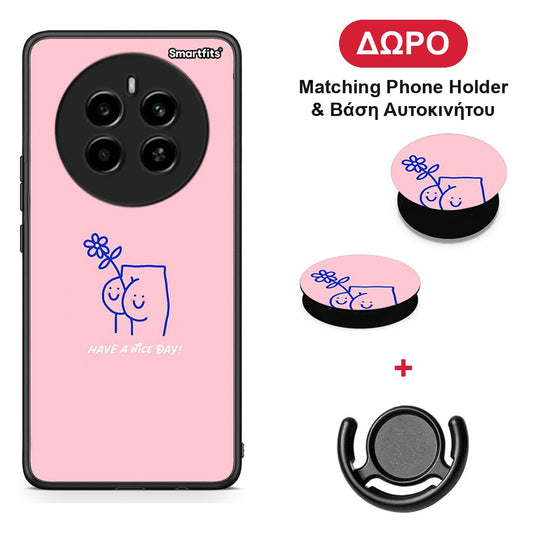 Nice Day - Realme 12 4G / 12+ / 13 4G θήκη + Δώρο Phone Holder & Βάση Αυτοκινήτου