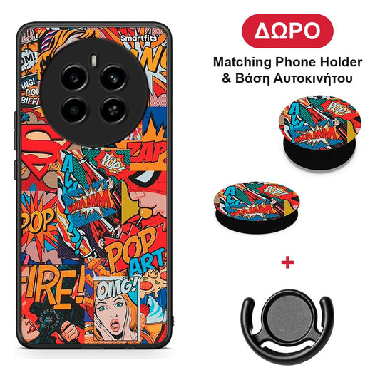 PopArt OMG - Realme 12 4G / 12+ / 13 4G θήκη + Δώρο Phone Holder & Βάση Αυτοκινήτου