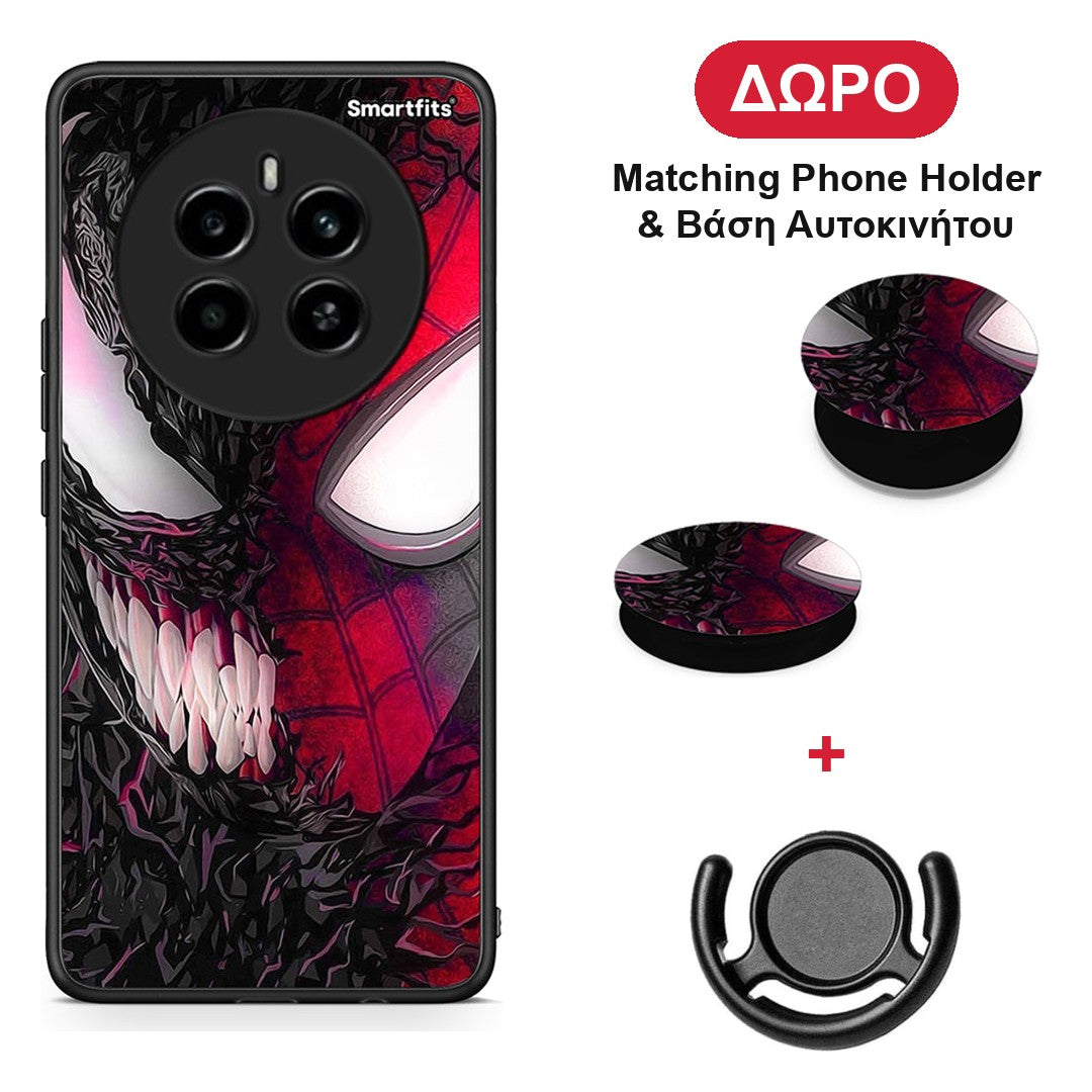 PopArt SpiderVenom - Realme 12 4G / 12+ / 13 4G θήκη + Δώρο Phone Holder & Βάση Αυτοκινήτου