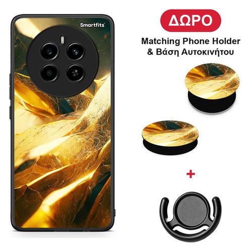 Real Gold - Realme 12 4G / 12+ / 13 4G θήκη + Δώρο Phone Holder & Βάση Αυτοκινήτου