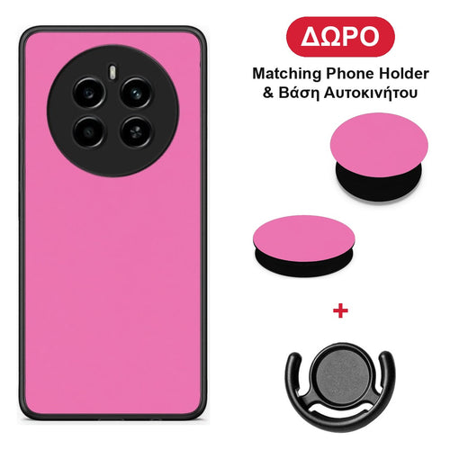Rose Pink - Realme 12 4G / 12+ / 13 4G θήκη + Δώρο Phone Holder & Βάση Αυτοκινήτου