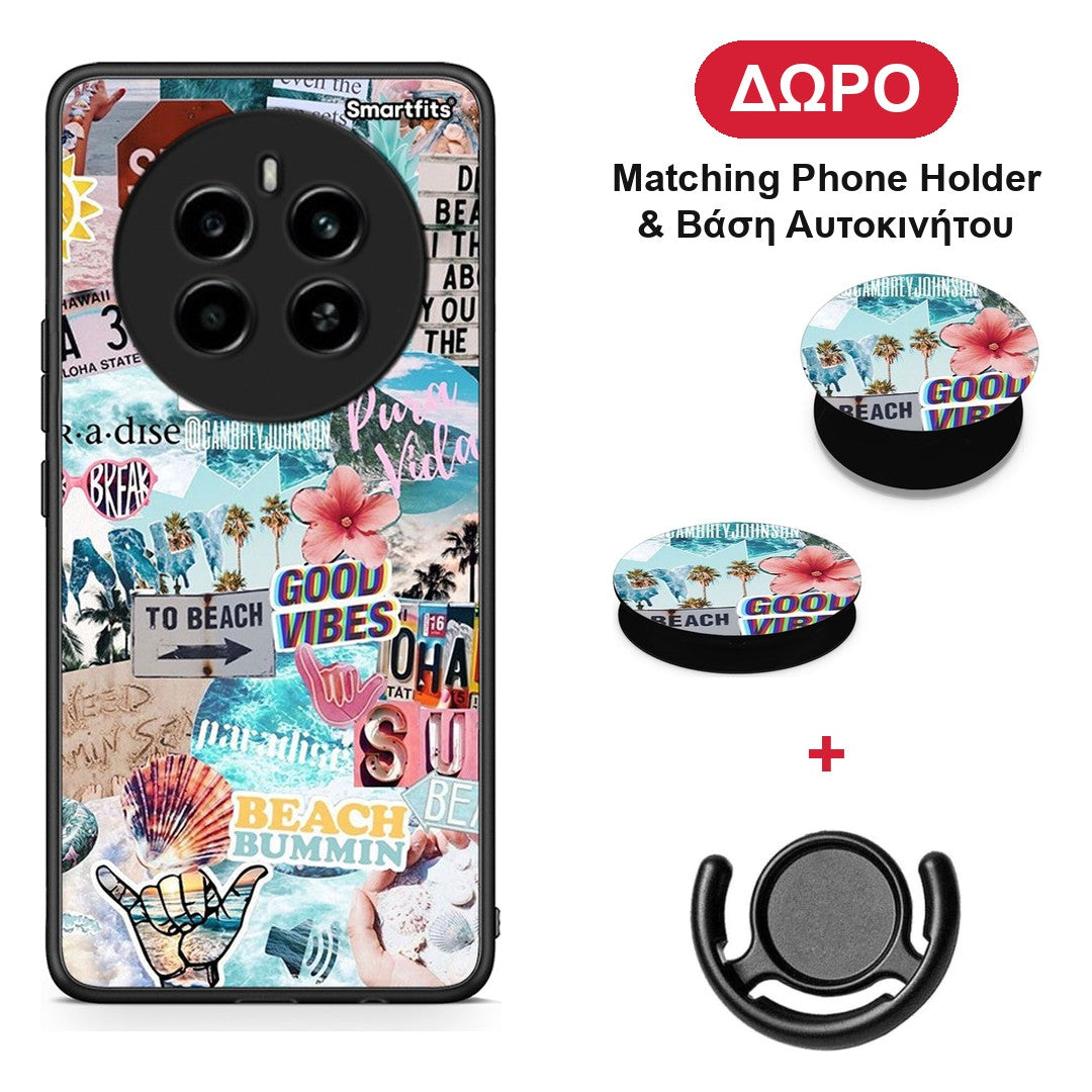 Summer Vibes - Realme 12 4G / 12+ / 13 4G θήκη + Δώρο Phone Holder & Βάση Αυτοκινήτου