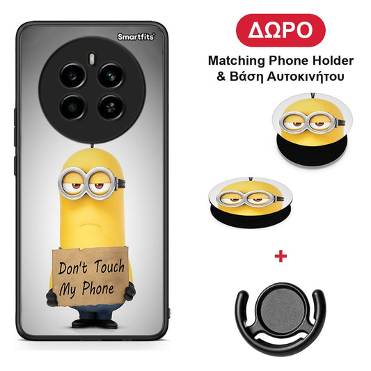 Text Minion - Realme 12 4G / 12+ / 13 4G θήκη + Δώρο Phone Holder & Βάση Αυτοκινήτου
