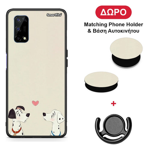 Dalmatians Love - Realme 7 5G θήκη + Δώρο Phone Holder & Βάση Αυτοκινήτου