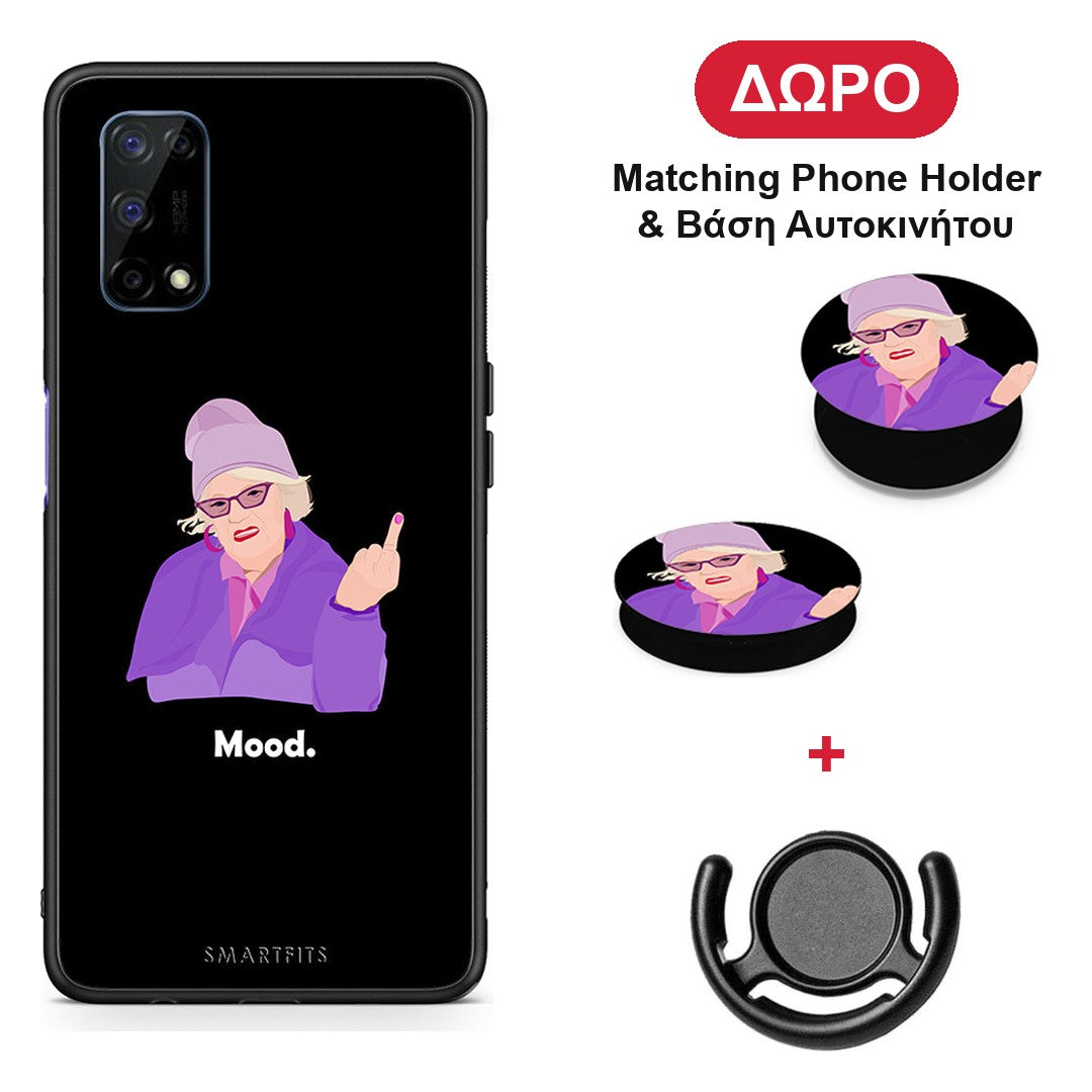Grandma Mood Black - Realme 7 5G θήκη + Δώρο Phone Holder & Βάση Αυτοκινήτου
