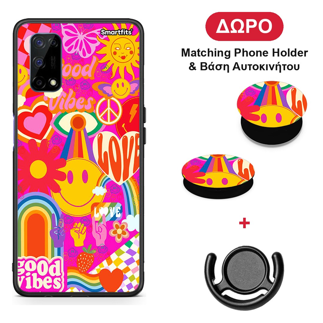 Hippie Love - Realme 7 5G θήκη + Δώρο Phone Holder & Βάση Αυτοκινήτου