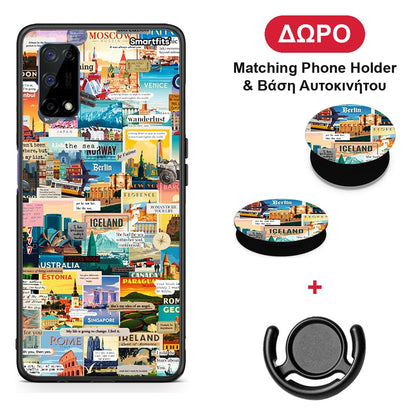 Live To Travel - Realme 7 5G θήκη + Δώρο Phone Holder & Βάση Αυτοκινήτου