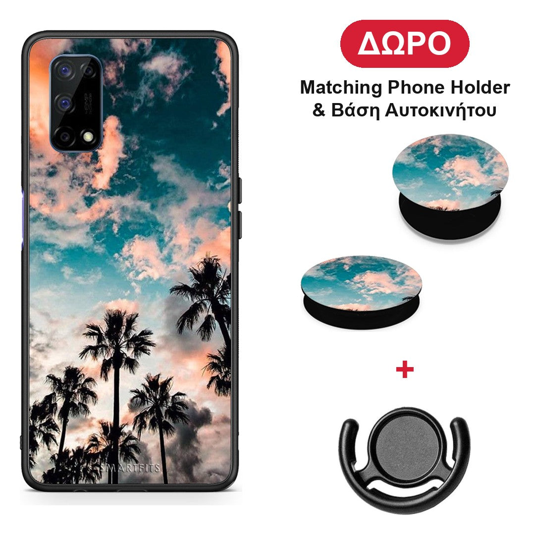 Summer Sky - Realme 7 5G θήκη + Δώρο Phone Holder & Βάση Αυτοκινήτου