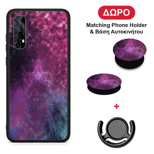 Galactic Aurora - Realme 7 θήκη + Δώρο Phone Holder & Βάση Αυτοκινήτου