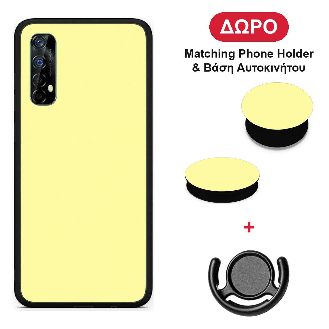 Butter Yellow - Realme 7 θήκη + Δώρο Phone Holder & Βάση Αυτοκινήτου