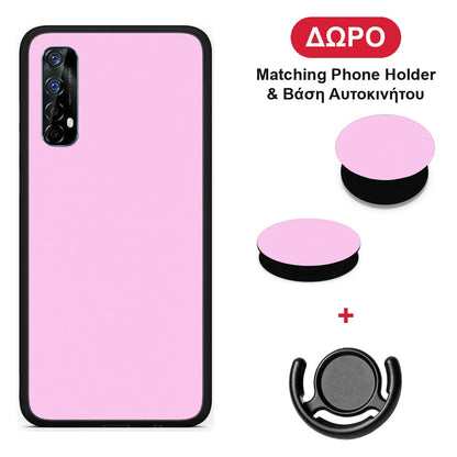 Cotton Candy Pink - Realme 7 θήκη + Δώρο Phone Holder & Βάση Αυτοκινήτου