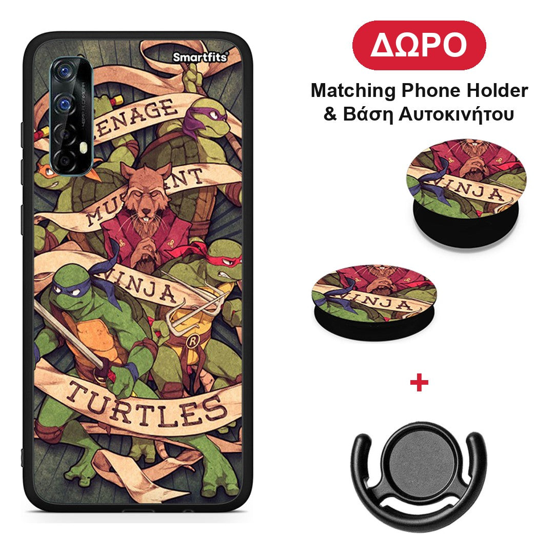 Ninja Turtles - Realme 7 θήκη + Δώρο Phone Holder & Βάση Αυτοκινήτου