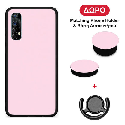 Pale Pink - Realme 7 θήκη + Δώρο Phone Holder & Βάση Αυτοκινήτου