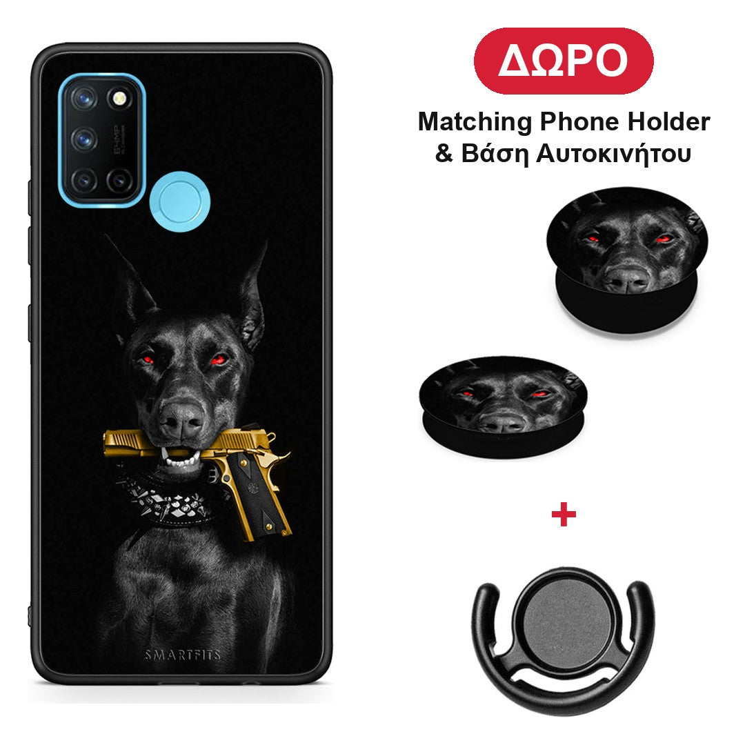 Golden Gun - Realme 7i / C25 θήκη + Δώρο Phone Holder & Βάση Αυτοκινήτου