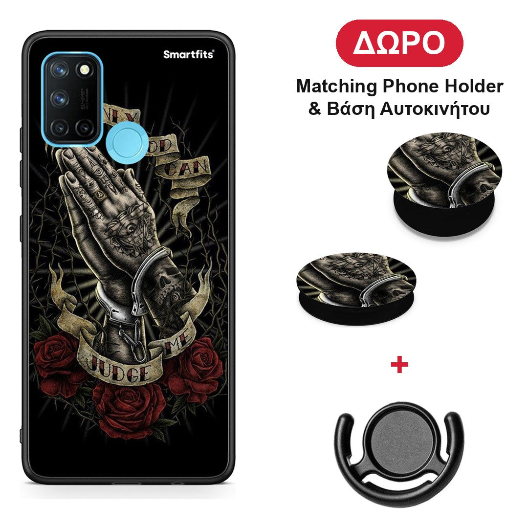 Judge By God - Realme 7i / C25 θήκη + Δώρο Phone Holder & Βάση Αυτοκινήτου