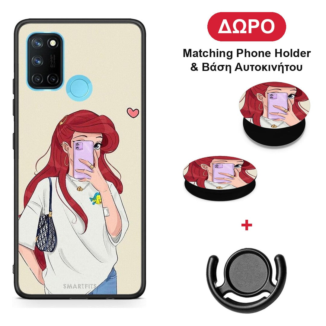 Walking Mermaid - Realme 7i / C25 θήκη + Δώρο Phone Holder & Βάση Αυτοκινήτου