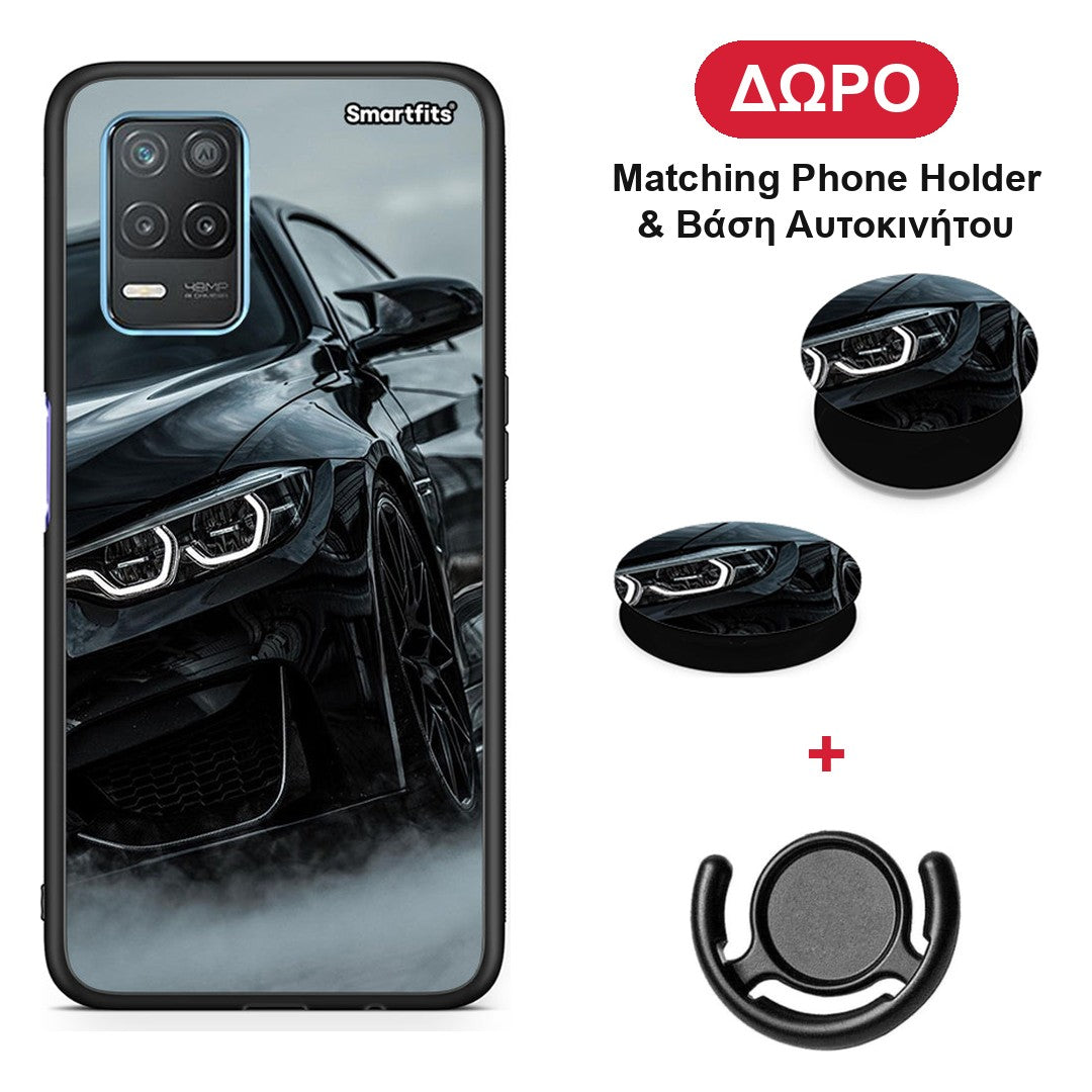 Black BMW - Realme 8 5G θήκη + Δώρο Phone Holder & Βάση Αυτοκινήτου