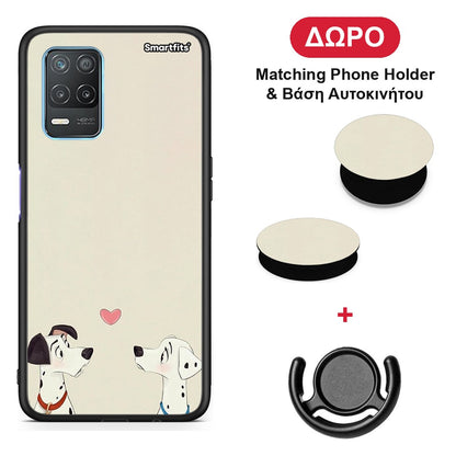 Dalmatians Love - Realme 8 5G θήκη + Δώρο Phone Holder & Βάση Αυτοκινήτου
