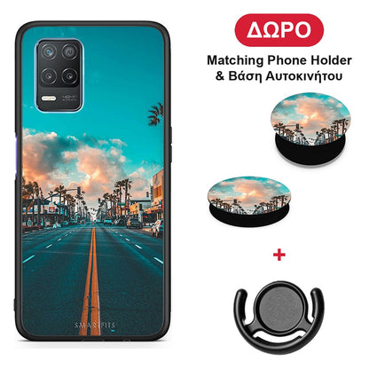 Landscape City - Realme 8 5G θήκη + Δώρο Phone Holder & Βάση Αυτοκινήτου