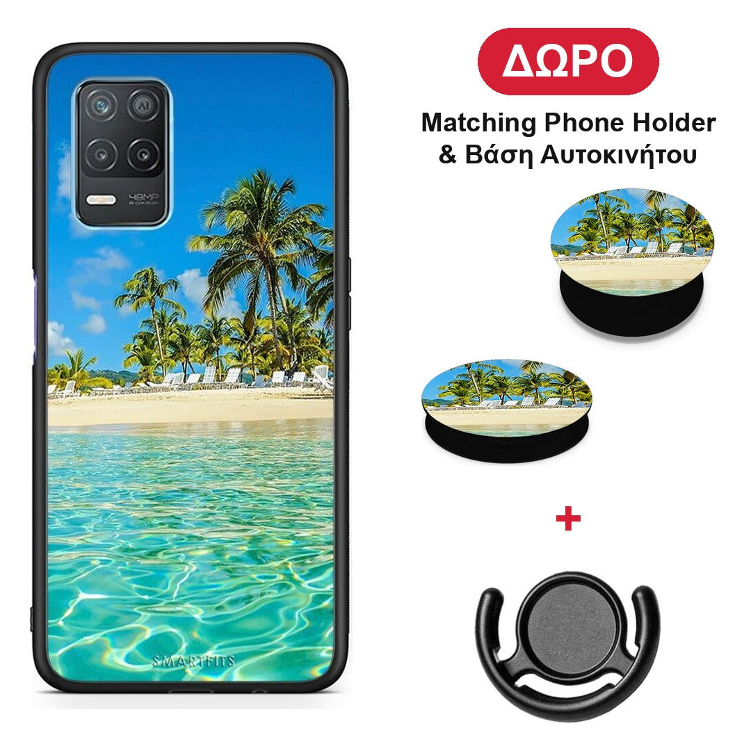 Tropical Vibes - Realme 8 5G θήκη + Δώρο Phone Holder & Βάση Αυτοκινήτου