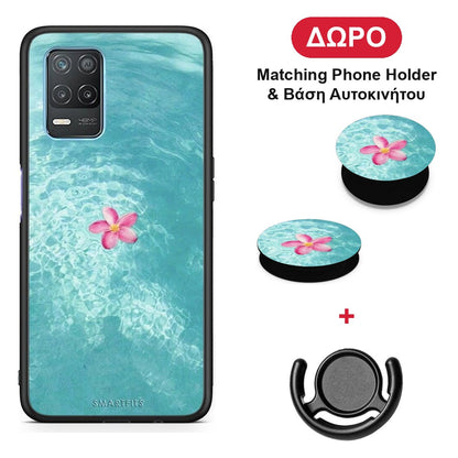 Water Flower - Realme 8 5G θήκη + Δώρο Phone Holder & Βάση Αυτοκινήτου