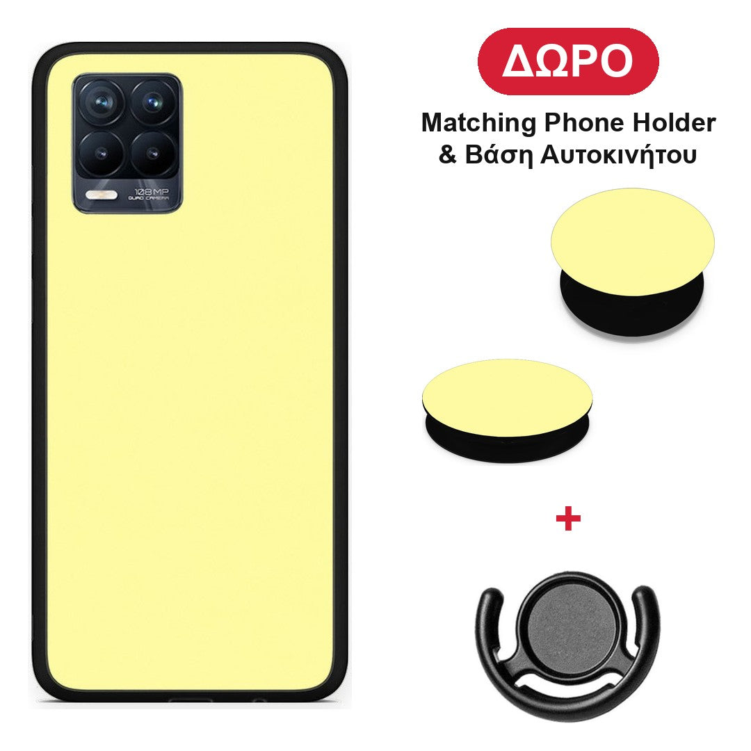 Butter Yellow - Realme 8 / 8 Pro θήκη + Δώρο Phone Holder & Βάση Αυτοκινήτου