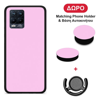 Cotton Candy Pink - Realme 8 / 8 Pro θήκη + Δώρο Phone Holder & Βάση Αυτοκινήτου