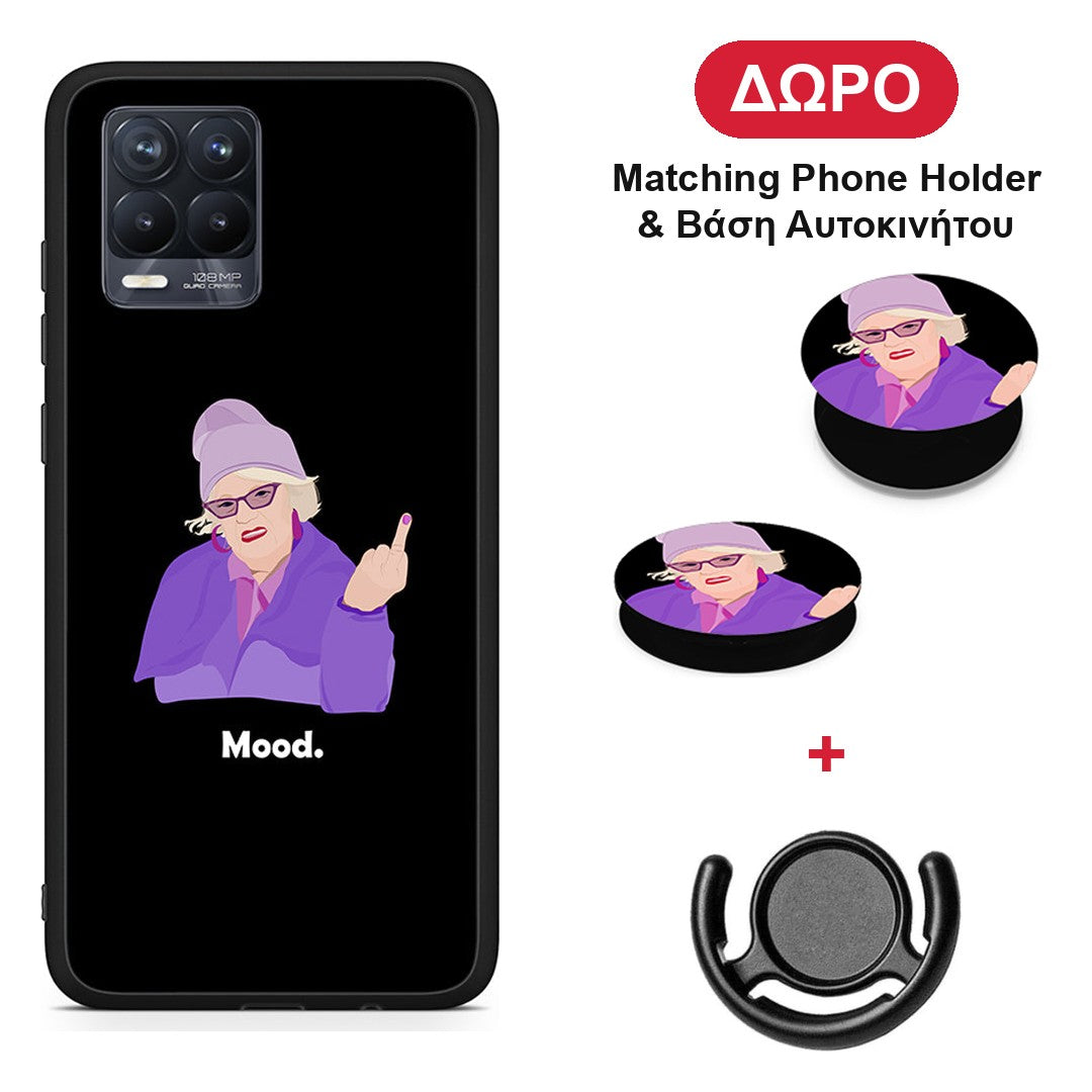 Grandma Mood Black - Realme 8 / 8 Pro θήκη + Δώρο Phone Holder & Βάση Αυτοκινήτου