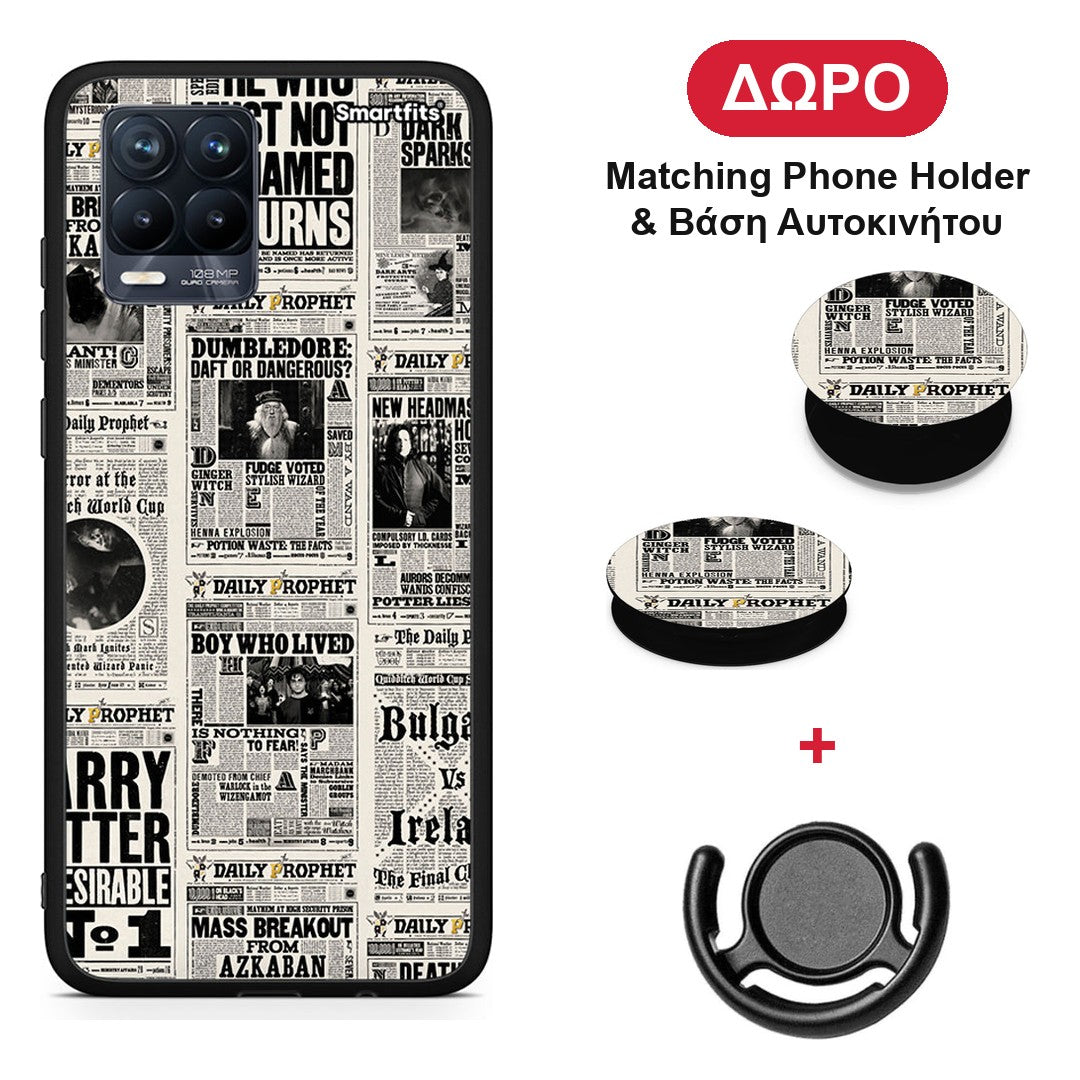Harry Paper - Realme 8 / 8 Pro θήκη + Δώρο Phone Holder & Βάση Αυτοκινήτου