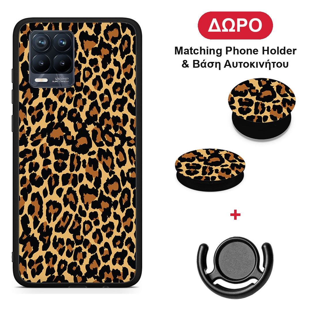 Animal Leopard - Realme 8 / 8 Pro θήκη + Δώρο Phone Holder & Βάση Αυτοκινήτου