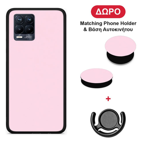 Pale Pink - Realme 8 / 8 Pro θήκη + Δώρο Phone Holder & Βάση Αυτοκινήτου