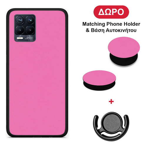 Rose Pink - Realme 8 / 8 Pro θήκη + Δώρο Phone Holder & Βάση Αυτοκινήτου