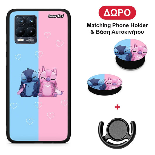 Stitch And Angel - Realme 8 / 8 Pro θήκη + Δώρο Phone Holder & Βάση Αυτοκινήτου