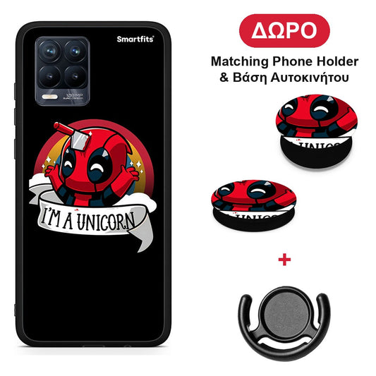 Unicorn Deadpool - Realme 8 / 8 Pro θήκη + Δώρο Phone Holder & Βάση Αυτοκινήτου