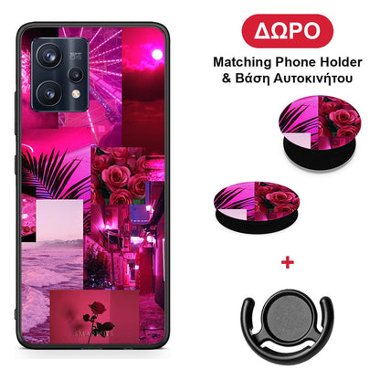 Collage Red Roses - Realme 9 / 9 Pro+ 5G θήκη + Δώρο Phone Holder & Βάση Αυτοκινήτου