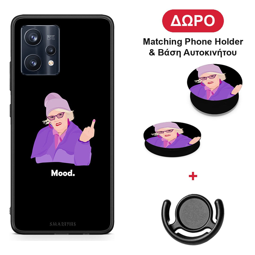 Grandma Mood Black - Realme 9 / 9 Pro+ 5G θήκη + Δώρο Phone Holder & Βάση Αυτοκινήτου