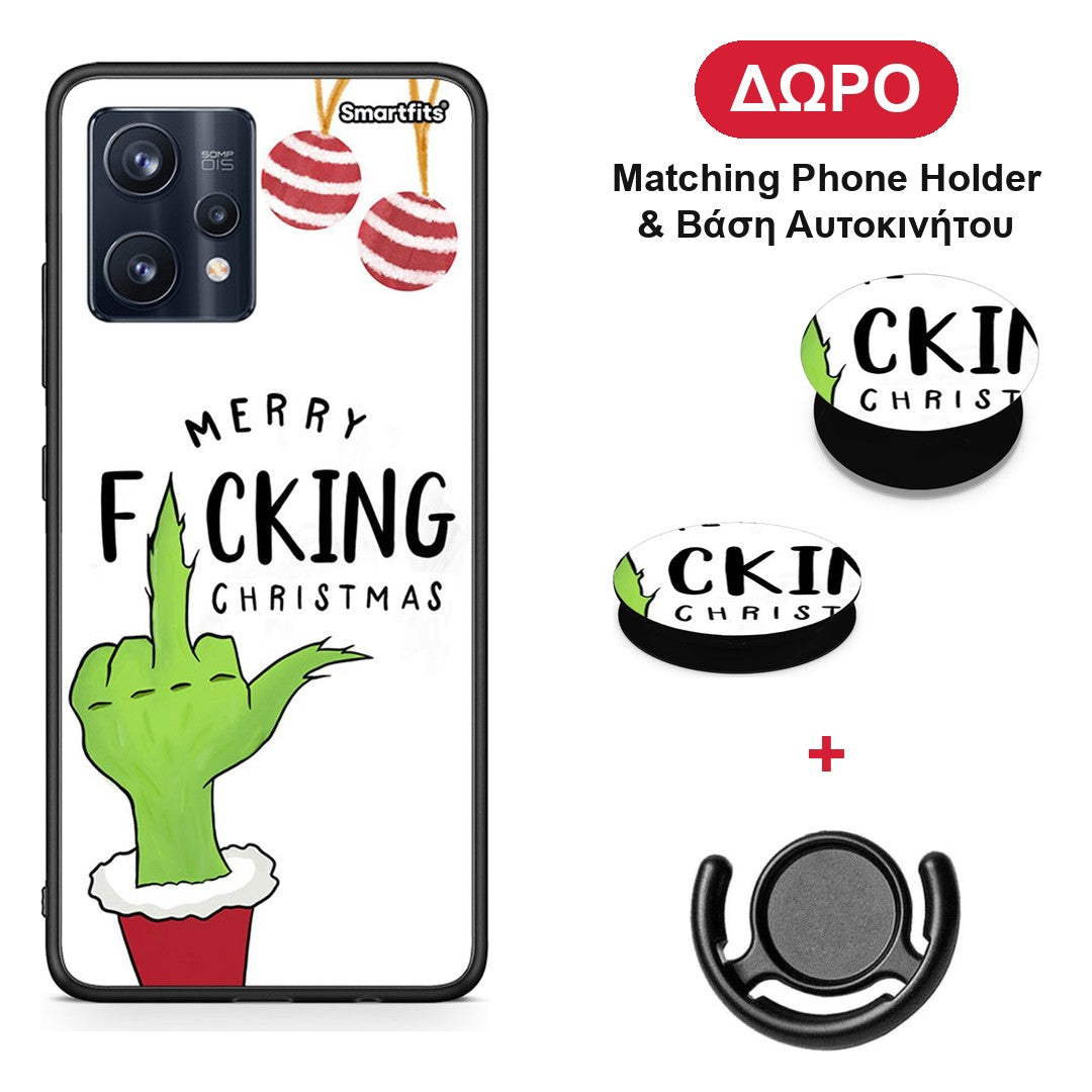 Merry F Xmas - Realme 9 / 9 Pro+ 5G θήκη + Δώρο Phone Holder & Βάση Αυτοκινήτου