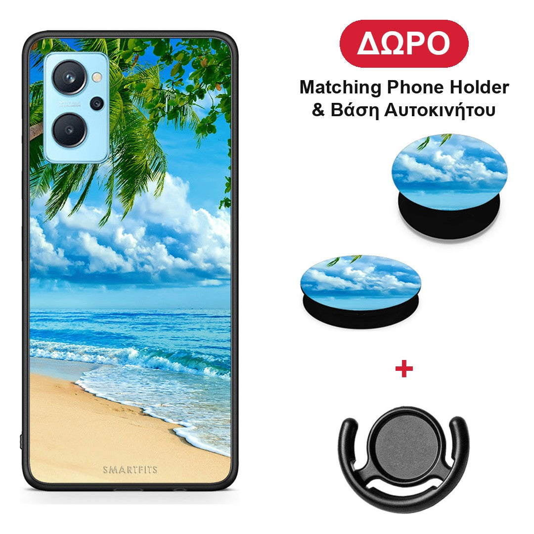 Beautiful Beach - Realme 9i θήκη + Δώρο Phone Holder & Βάση Αυτοκινήτου