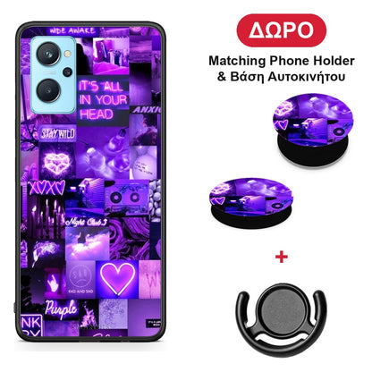 Collage Stay Wild - Realme 9i θήκη + Δώρο Phone Holder & Βάση Αυτοκινήτου
