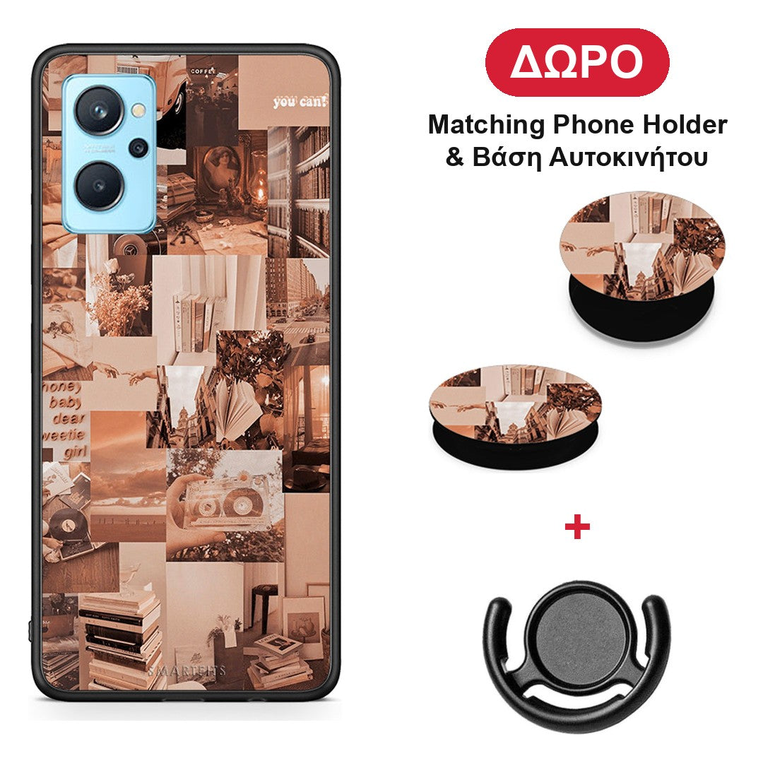 Collage You Can - Realme 9i θήκη + Δώρο Phone Holder & Βάση Αυτοκινήτου