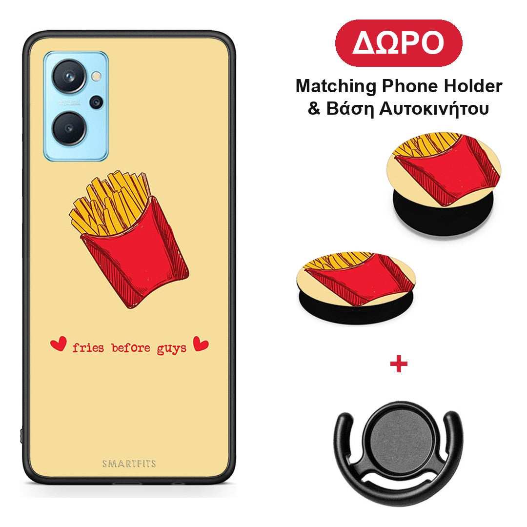 Fries Before Guys - Realme 9i θήκη + Δώρο Phone Holder & Βάση Αυτοκινήτου