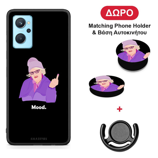 Grandma Mood Black - Realme 9i θήκη + Δώρο Phone Holder & Βάση Αυτοκινήτου